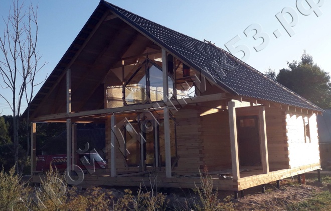 4 Брусовой дом 10×9, 150 м², Псковская область,  Печорский район, деревня Изборск (2)